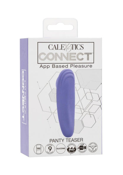 CalExotics Connect Panty Teaser Rechargeable Silicone App Compatible Panty Vibe with Remote Control - Purple